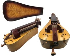 Hand Made 6 strings 24 keys Hurdy Gurdy,Pretty orange color Maple wood