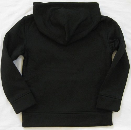 NEW Under Armour UA Youth Logo Fleece Hoodie Black Limelight Green Size 5 - Picture 3 of 9