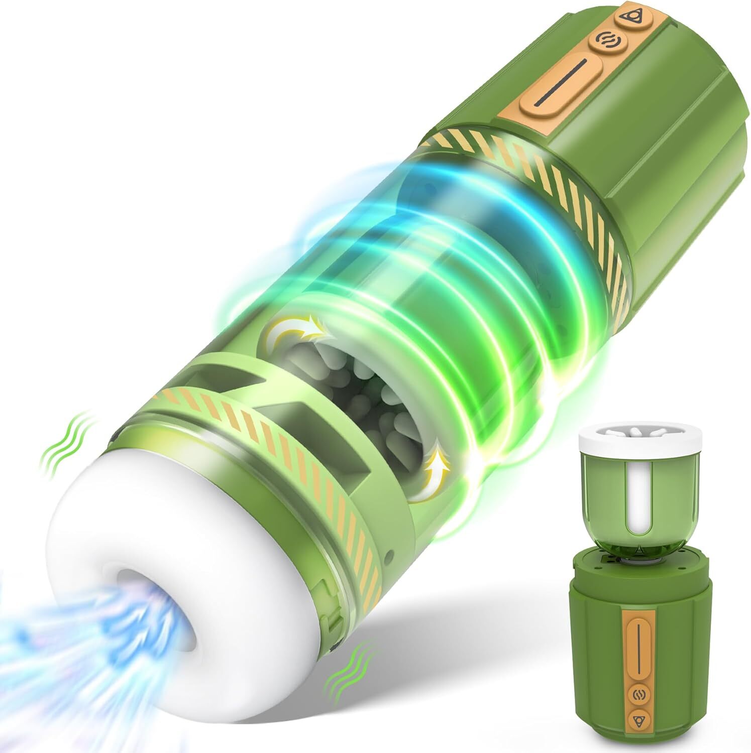 Elektrischer Masturbator Cup mit 5 Vibration 8 Teleskop Rotierende