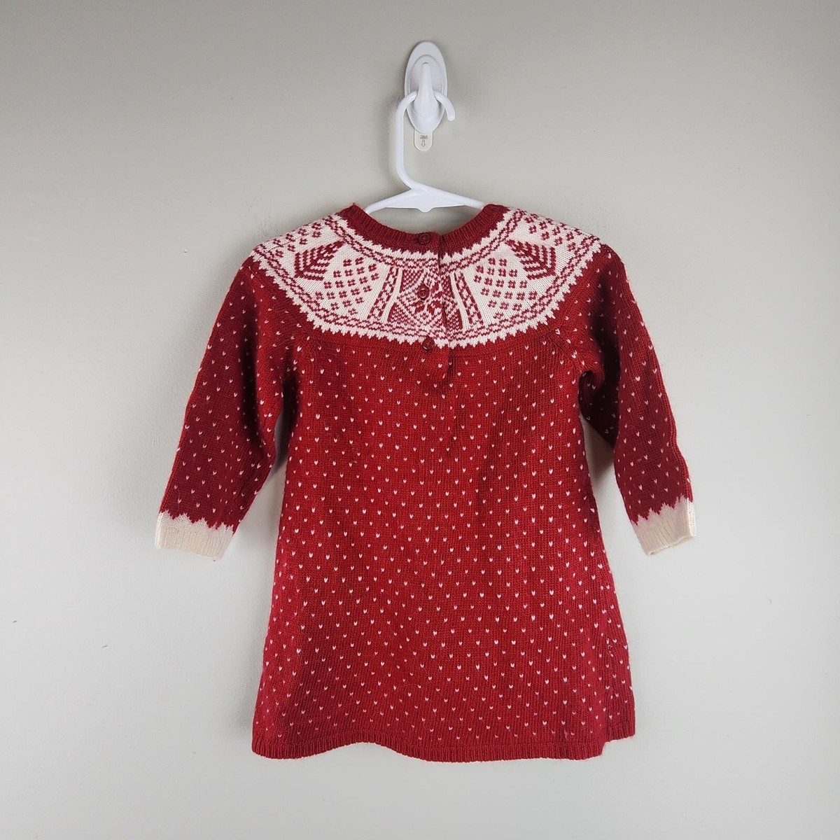 Janie and Jack sz 12-18 months Holiday red dress wool cashmere blend | eBay