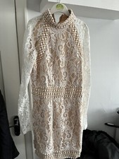pretty little thing white lace dress size 8