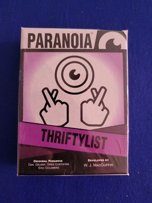 Paranoia Thriftylist Cards (SW) - Mongoose Publishing