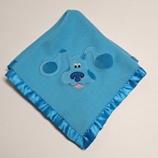 vintage 2005 Blues Clues Lovey Luvs Lovey Security Blanket Satin Trim Nick Jr