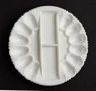 Vintage L. E. Smith Milk White Egg Plate