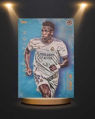 Vinicius Junior Inception Point Blue Parallel /99 Topps UEFA Club Competitions