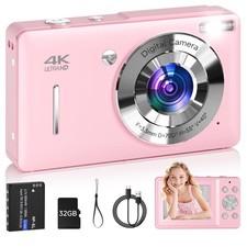 Digital Camera for Kids, FHD 1080P 44MP Point and Shoot Digital Camera with F...