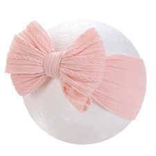 Solid Cable Bows Baby Headbands for Child Nylon Layers Kids Elastic Hairbands He