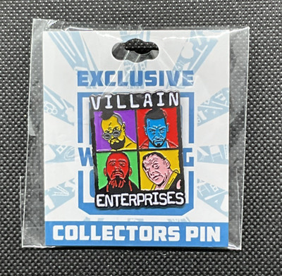 Villain Enterprises (Scurll/Gordon/King/PCO) Pro Wrestling Crate Lapel Pin. NEW.