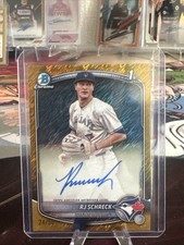 2025 Bowman Chrome - Prospect Auto RJ Schreck #CPA-RSC Gold Shimmer/50 (AU, RC)