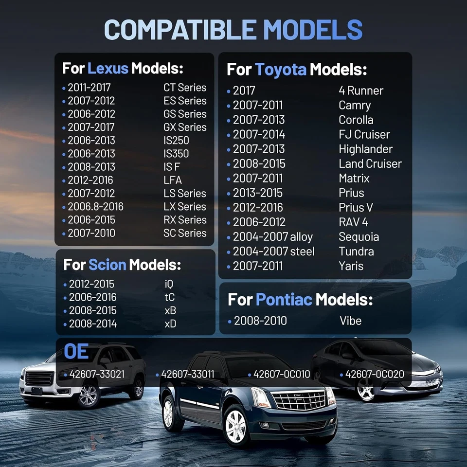 42607-33021 4pcs Tire Pressure Monitoring Sensor For 2008 - 2013 Lexus IS F - Image 2 of 4