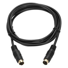 NEW, S Video Cable 6ft, Mini DIN 4 Pin S-Video Cable Male to Male Gold Plated