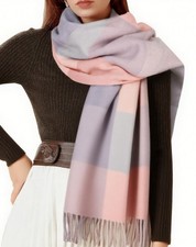 Womens Scarf Winter Blanket Cashmere Feel Large Thick Soft Warm Plaid