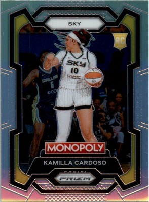 2024-25 Panini Prizm Monopoly WNBA Tiger Stripe Boardwalk Blue Kamilla Cardoso