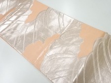 7030194: JAPANESE KIMONO / VINTAGE FUKURO OBI / WOVEN WAVE