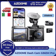 Dash Cam dashcam Auto 4k Ultra HD GPS WiFi 6 Schermo WDR 2.4 controllo APP 64GB