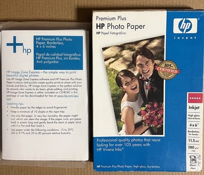 HP Q25002A Premium Plus Photo Paper High Gloss 4'' x 6'' 46 Sheets Open Box