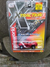 Ho Slot Car Autoworld Chrome Red 55 Chevrolet Bel AIR.
