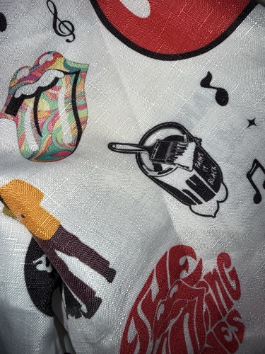 ROLLING STONES ALL OVER PRINT BUTTON DOWN SHIRT LANGARM * ART LOGOS * SIZE MED - Bild 10 von 14