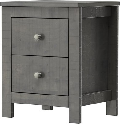 NEW Farmhouse N733P180456G Grey Night Stand With Retro Design FREE SHIPPING