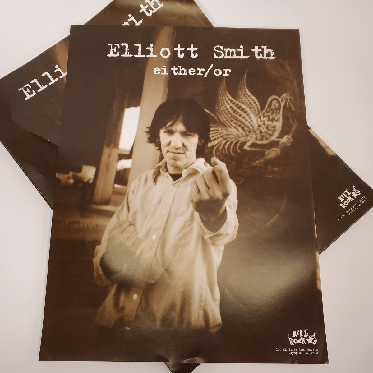 Rare Elliott Smith Either/Or Original Promotional Poster Kill Rock