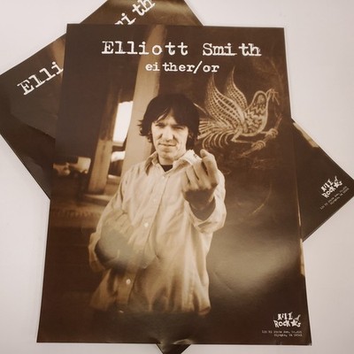 Rare Elliott Smith Either/Or Original Promotional Poster Kill Rock