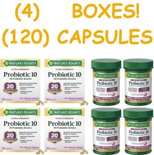BUNDLE! (120) Nature's Bounty Ultra Strength probiotic 10 Capsules FREE Ship!
