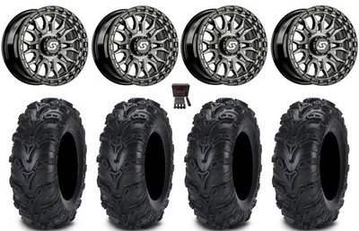 Sedona Ignition 14'' Wheels Gunmetal 27'' Mud Lite II Tires Polaris RZR