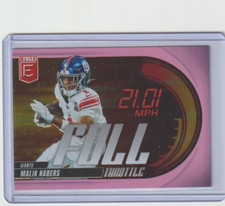 2025 Panini Donruss Malik Nabers Elite Full Throttle Card #15 Pink Giants