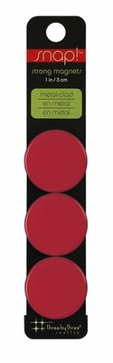 pinke Magnete 3 cm SNAP COLOR 3 Stück