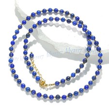 Small 4mm Natural Lapis Lazuli Round Gemstone Beads Necklace Jewelry 14-100''
