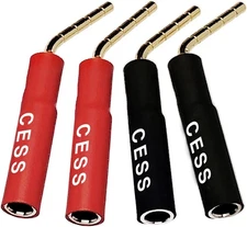 CNCESS CESS-219 4mm Banana Female Jack to 2mm Screw Type Bend PIN, Black 