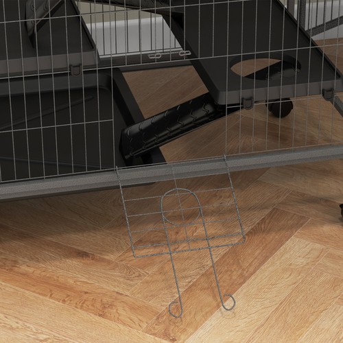 PawHut Small Animal Cages for Chinchilla Ferret Kitten on Wheels W/ Hammock Tray - Picture 9 of 11