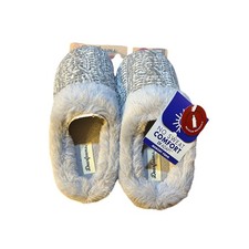 Dearfoams memory foam no sweat slippers wide width small 5-6