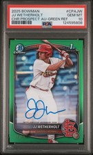 2025 Bowman - JJ Wetherholt Chrome Auto Green Refractor /99 PSA 10 POP 6