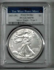 2021 W $1 American Silver Eagle Type 2 PCGS MS70 FIRST STRIKE WEST POINT