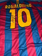 Maglia Ronaldinho firmata FC Barcelona 2016/17 #10 maglia autografata ICONS COA