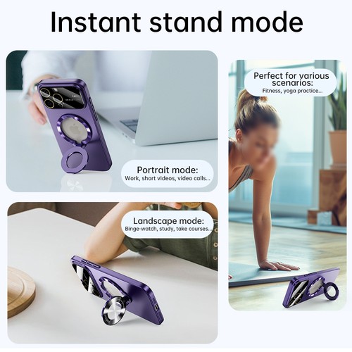 For iPhone 17 Pro Max/17 Air/16 15 14 13 12 Mag Safe Stand Case Glass Lens Cover - Picture 22 of 79