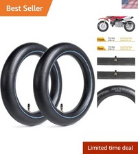 Rubber 2.50/2.75-10 Inner Tubes with TR4 Valve for Dirt Bikes - 2-Pack