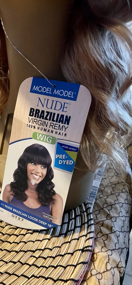 Modelo Modelo Modelo Brasileño Desnudo 100% Cabello Humano Cuerpo Onda Peluca Flequillo OT27 Nuevo 20” Foto 2 de 4