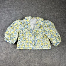 Janie and Jack The Sunny Garden Cropped Jacket Girls 5 Ditsy Floral Puff Sleeve
