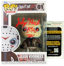 Johnny Hock signed Funko Pop Figure Jason Voorhees Friday the 13th V 5 JSA
