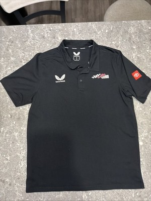 Joe Gibbs Racing Team Issued Castore Black Toyota NASCAR Polo Size L