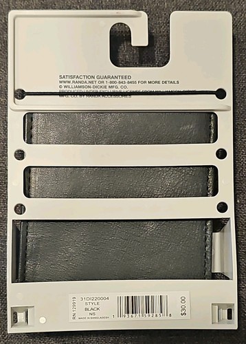 Billetera negra Dickies de cuero genuino para hombre nueva - Imagen 2 de 4