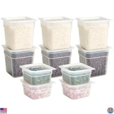 Cambro Food Storage Storage Containers with Lids - Translucent (Microwave Safe