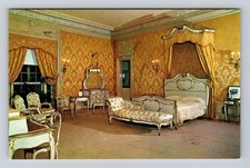 Palm Beach FL-Florida, Henry Morrison Flagler Museum, Bedroom, Vintage Postcard
