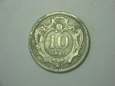 Austria   10   Heller  1893