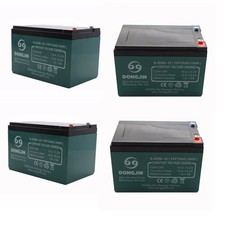 4pcs 6-DZM-12 12V 12Ah Battery For Electric Go Kart ATV Mobility Drift Scooter