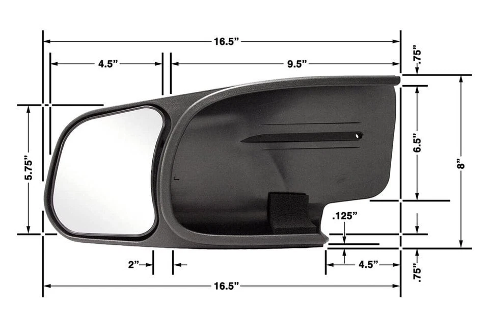 For Chevy Silverado 1500 Classic 07 CIPA Driver Side Towing Mirror Extension Foto 2 de 2
