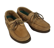 Sperry Top-Sider Boat Shoe Mens 9M Mako 2-Eye Canoe Moc Oak tan 0764043