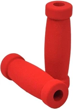 AlveyTech Handlebar Foam Grip Set - Replacement Hand Grips for 4-1/4", Red 